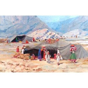 Naseeb Khan, 20 x 30 Inch, Oil on Canvas, Landscape Painting, AC-NSBK-023 Naseeb Khan, 20 x 30 Inch, Oil on Canvas, Landscape Painting, AC-NSBK-023